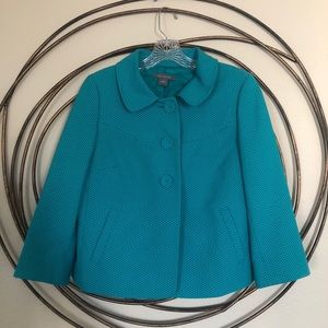 Ann Taylor Cropped Polka Dot Blazer